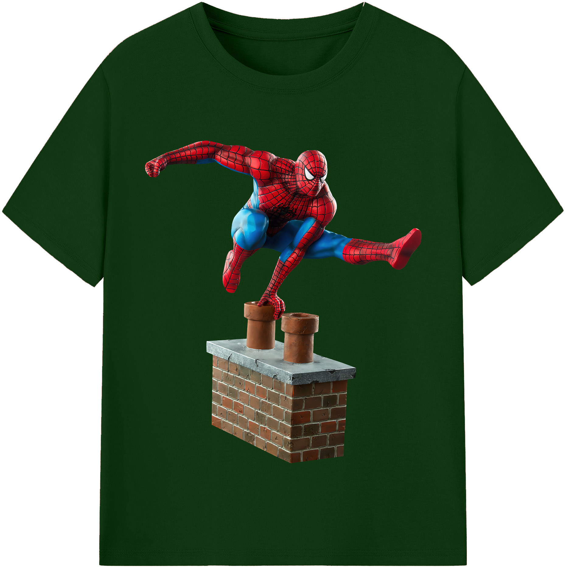 （画像用） Spider Man スパイダーマン 綿100％半袖Tシャツ（フロントプリント）